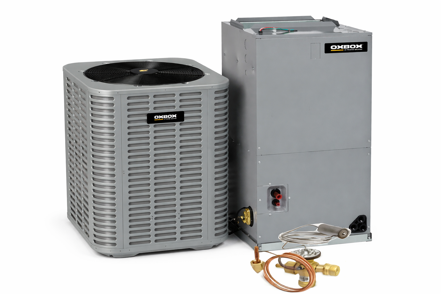 OXBOX BY TRANE BY TRANE 1.5 Ton Split Air Conditioning System – J5AC5018A1000AA Condenser, J5AH4P18A1A00AA Air Handler & 5AYTXVH3A1836A TXV Coil OXBOX BY TRANE