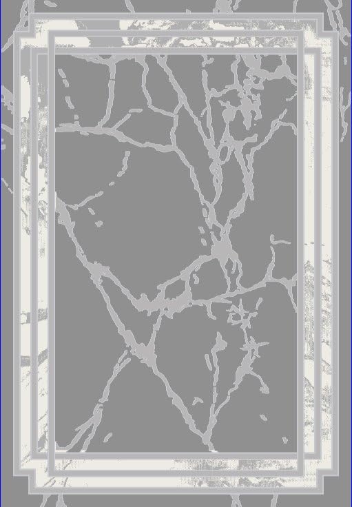 GLORY RUGS Area Rugs Marble 4x5 Grey Silver Border Carpet Modern Abstract Rug Living Room Dining Bedroom Rug