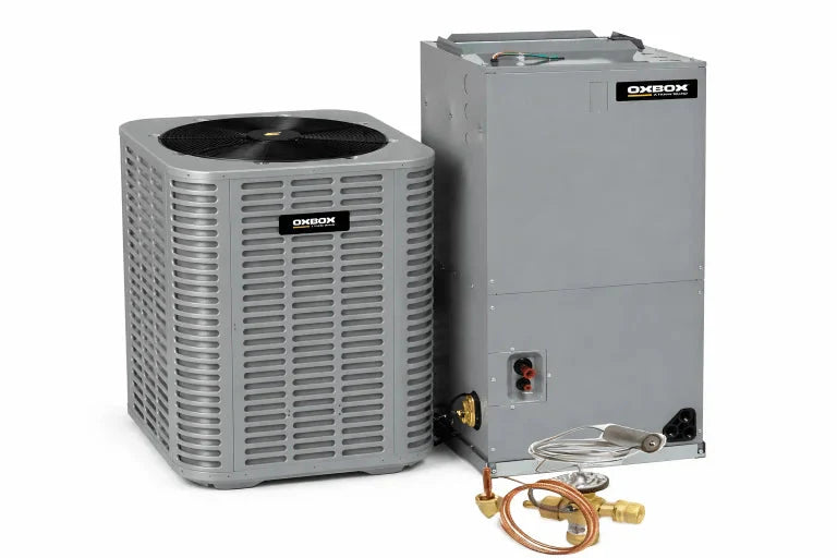 Oxbox 3 Ton 13.4 SEER2 R454B Air Conditioning System with ECM Air Handler & TXV Kit – J5AC3036A1000AA, J5AH5E60A1C00AA, 5AYTXVH3A1836A OXBOX BY TRANE