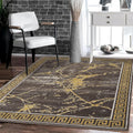 GLORY RUGS Area Rugs Marble 2x7 Brown Carpet Modern Abstract Rug Living Room Dining Bedroom Rug