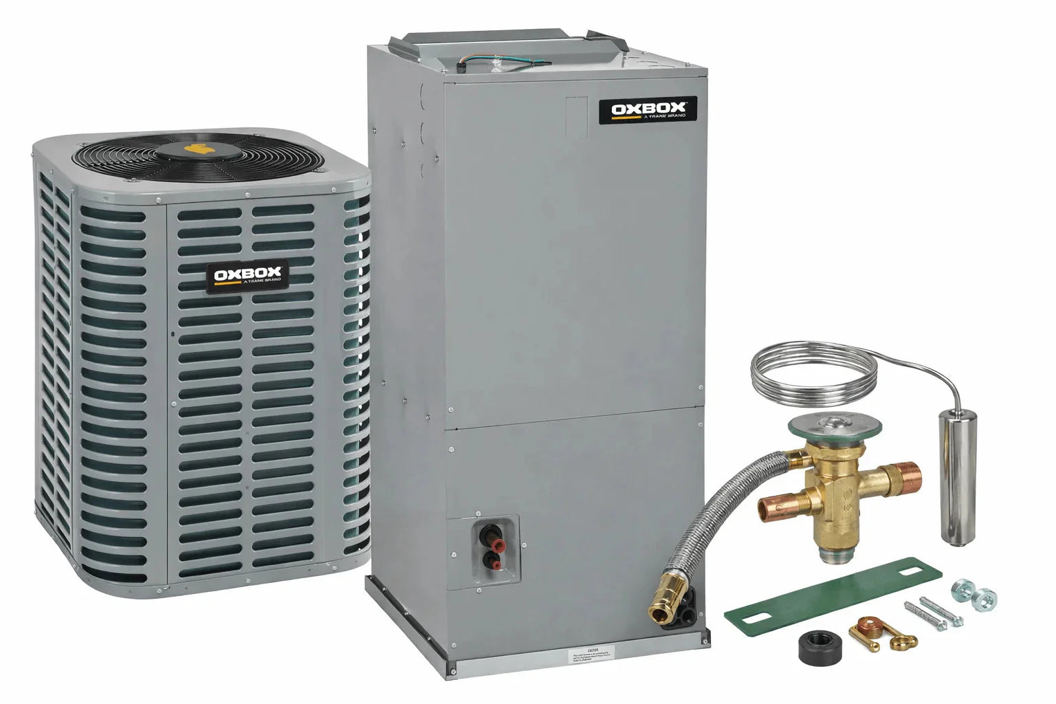 OXBOX BY TRANE 14.3 SEER2 1.5 Ton Heat Pump System – J5HP5018A1000AA Heat Pump & J5AH5E24A1B00AA Air Handler OXBOX BY TRANE