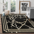 GLORY RUGS Area Rugs Marble 5x7 Black Gold Border Beige Carpet Elegant Modern Abstract Rug Living Room Dining Bedroom Rug