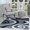 Golden Rugs Modern Area Rug Swirls Carpet Bedroom Living Room Contemporary Dining Accent Sevilla Collection 4817A