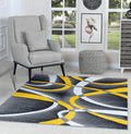GLORY RUGS Area Rug Modern 8x10 Yellow Soft Contemporary Floor Carpet for Indoor Living Dining Room and Bedroom Area
