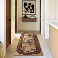 GLORY RUGS Area Rug Modern 2x7 Runner Burgundy Beige Black Cream Marble Soft Contemporary Floor Carpet with Premium Fluffy Texture for Indoor Living Dining Room and Bedroom Area