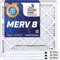 Filter King 10x10x2 Air Filter | 6-PACK | MERV 8 HVAC Pleated A/C Furnace Filters | MADE IN USA | Actual Size: 9.5 x 9.5 x 1.75" WholesaleHVACDirect