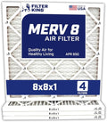 Filter King 8x8x1 Air Filter | 4-PACK | MERV 8 HVAC Pleated A/C Furnace Filters | MADE IN USA | Actual Size: 8 x 8 x .75″ WholesaleHVACDirect