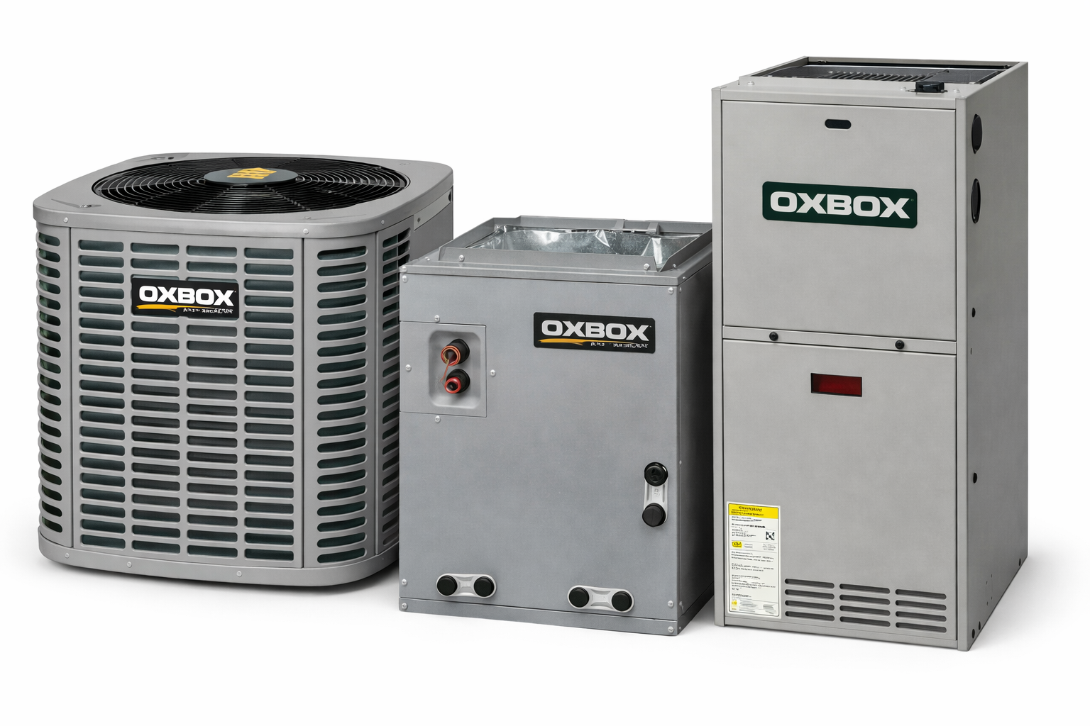 OXBOX BY TRANE 3 Ton Dual Fuel HVAC System – Heat Pump with 100,000 BTU Gas Furnace – J5HP5036A1000AA , J5MXCD018AC6HCA , J962V100DU5SA OXBOX BY TRANE