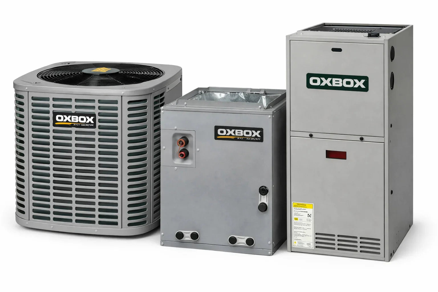 OXBOX BY TRANE 2 Ton Heat Pump System with 80,000 BTU Gas Furnace – J5HP5024A1000AA, J5MXCB004AC6HCA & J801V080BM4SE OXBOX BY TRANE